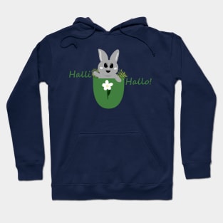 Halli Hallo! Cute Bunny in Pocket Hoodie